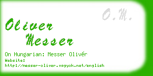 oliver messer business card